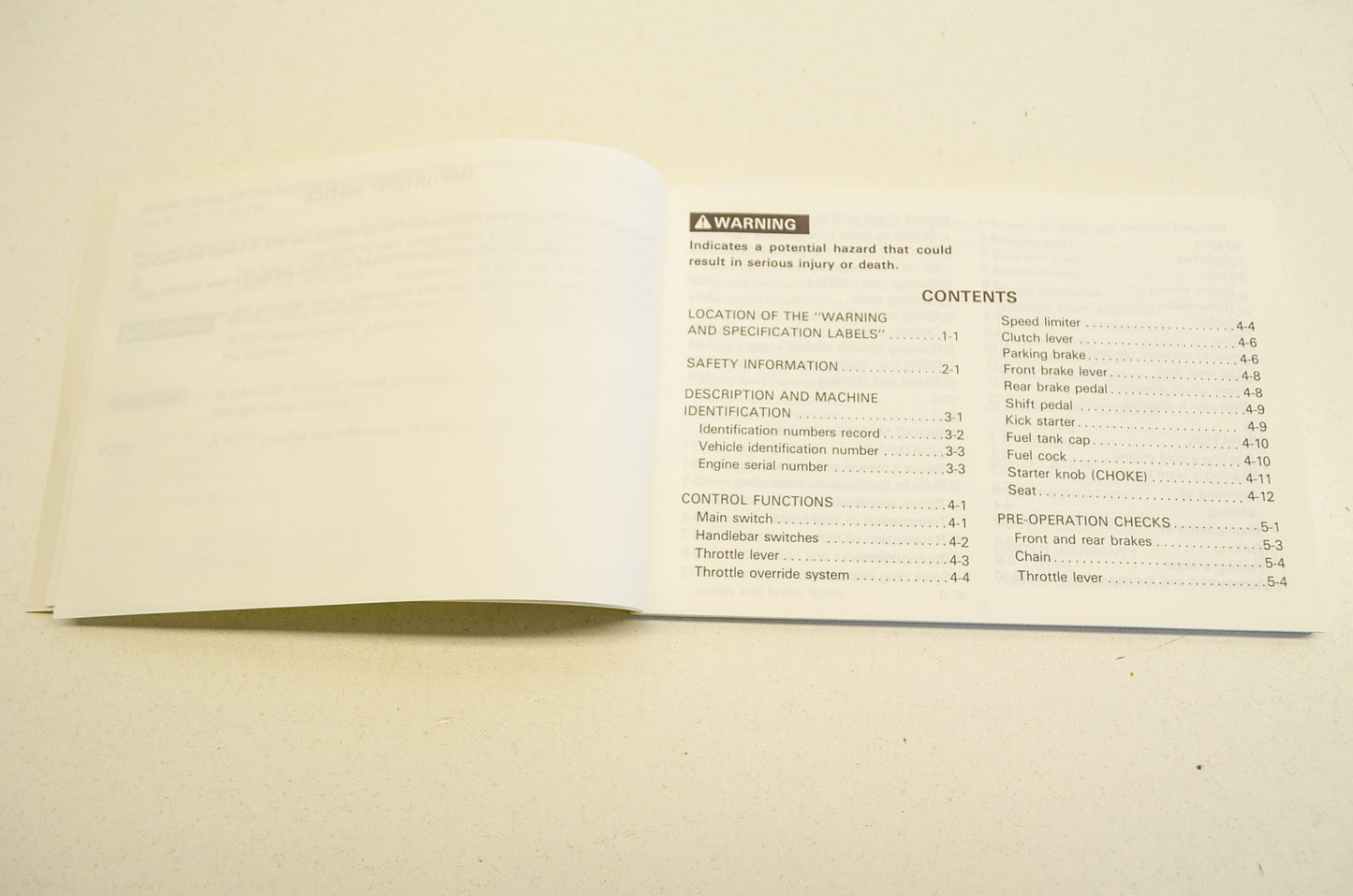 New OEM Yamaha YFZ350D Owner's Manual NOS