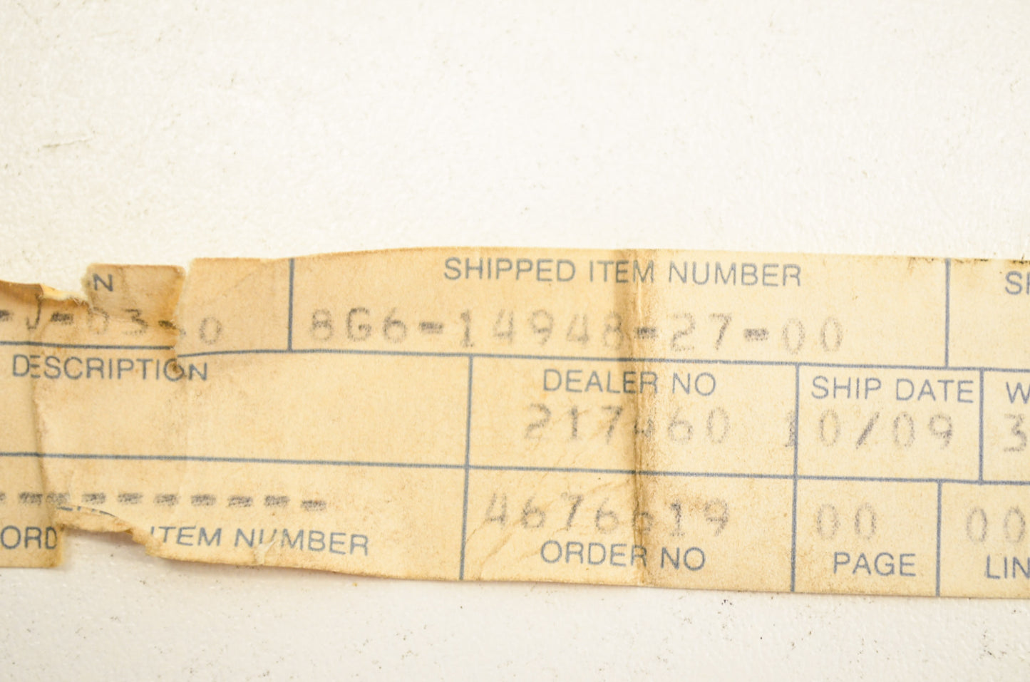 OEM Yamaha 8G6-14948-27-00 Jet