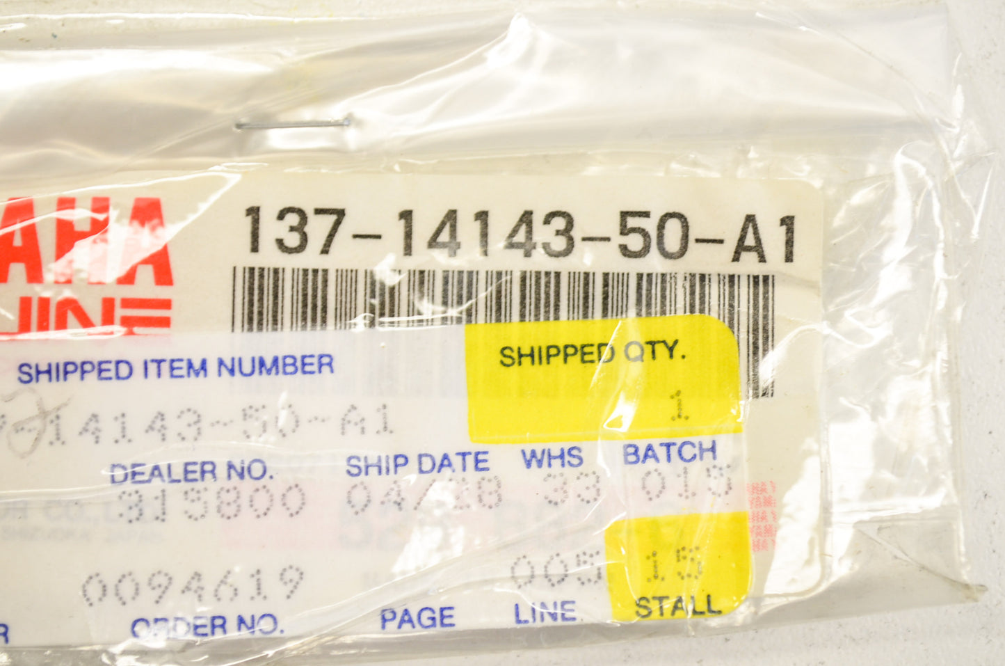 OEM Yamaha 137-14143-50-A1 Main Jet #250