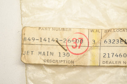 OEM Yamaha 849-14143-26-00 Main Jet #130 NOS