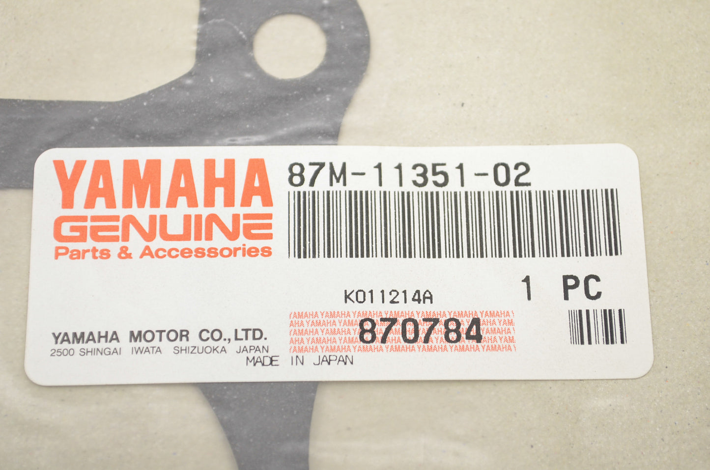 OEM Yamaha 87M-11351-02-00 Cylinder Gasket NOS