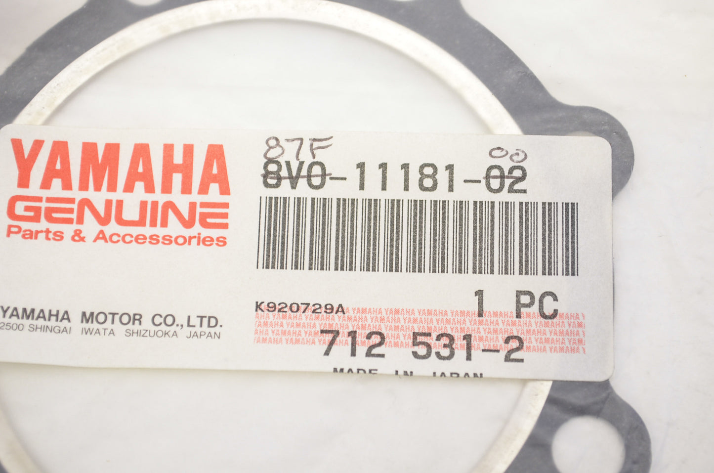 OEM Yamaha 87F-11181-00-00 Cylinder Head Gasket 1 NOS