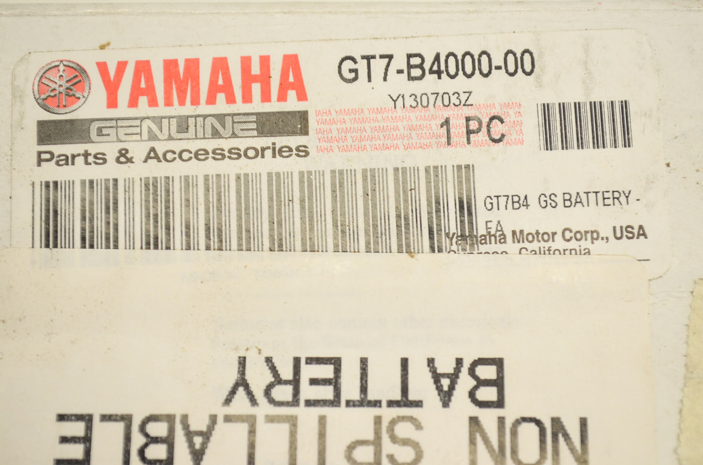 New OEM Yamaha GS Non Spillable Battery NOS