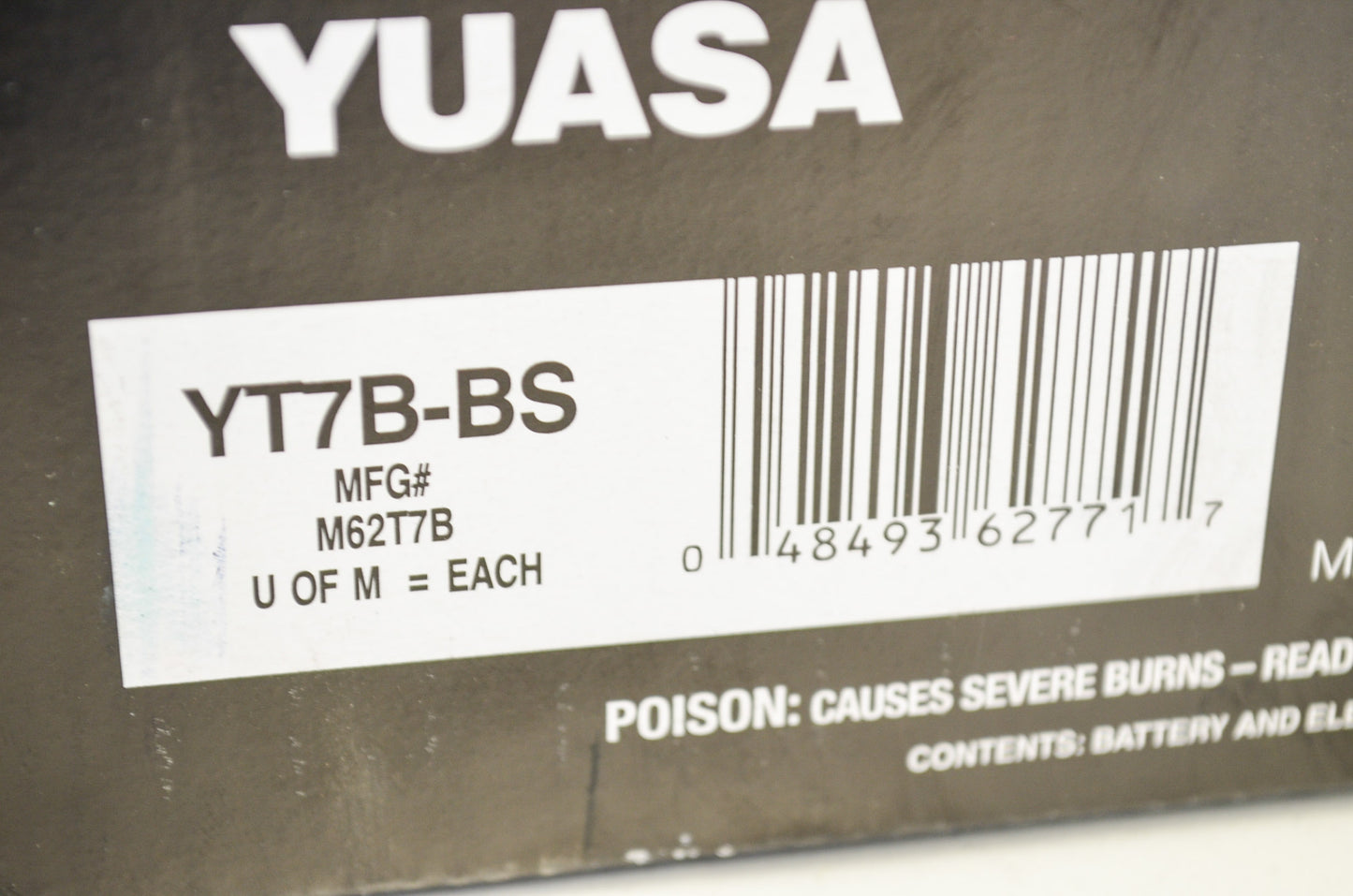 New Yuasa Maintenance Free Battery NOS