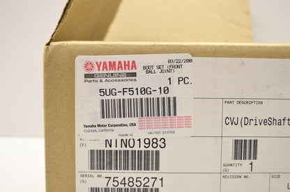 OEM Yamaha 5UG-F510G-10-00 Front Ball Boot Set NOS