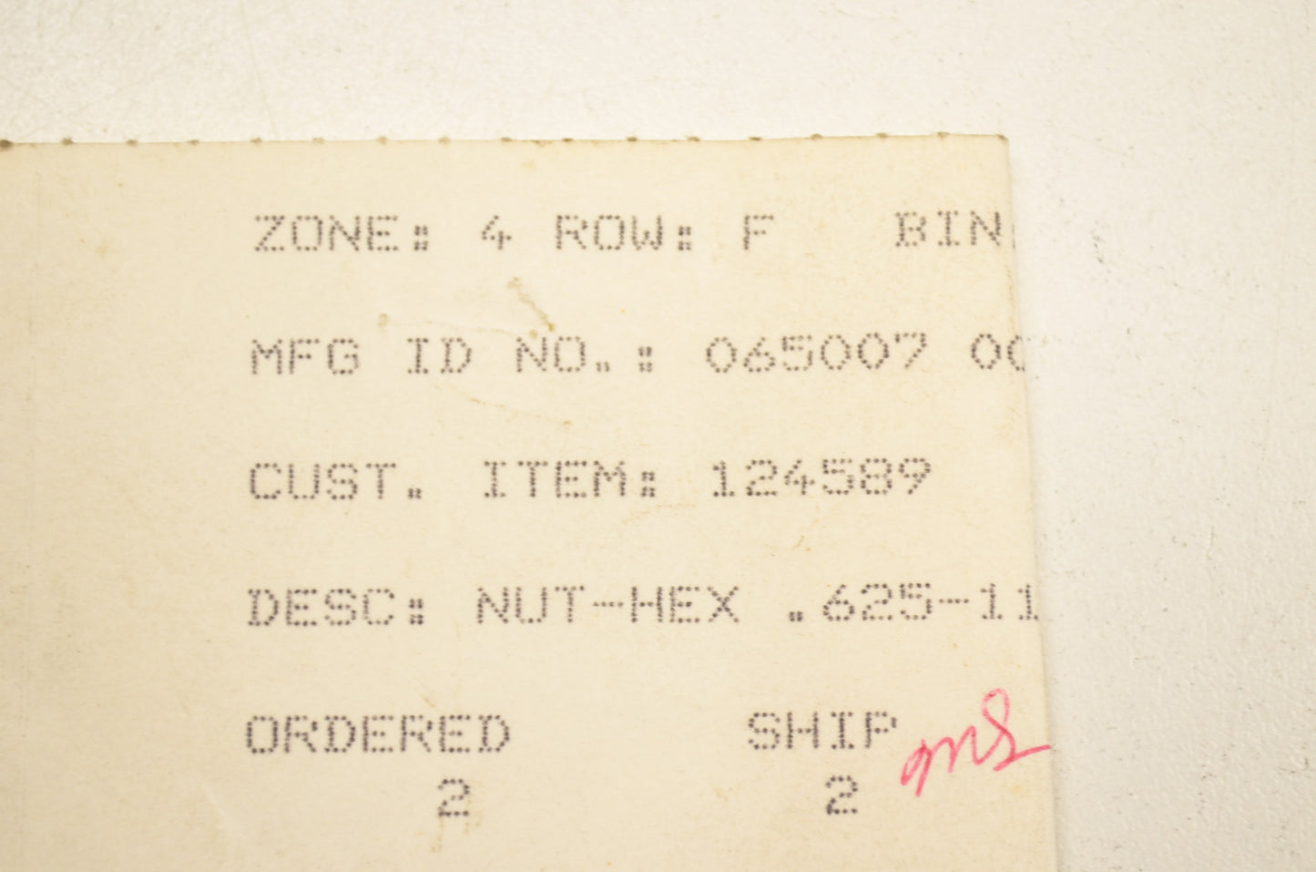 New Gravely Hex Nut .625-11 QTY 2 NOS