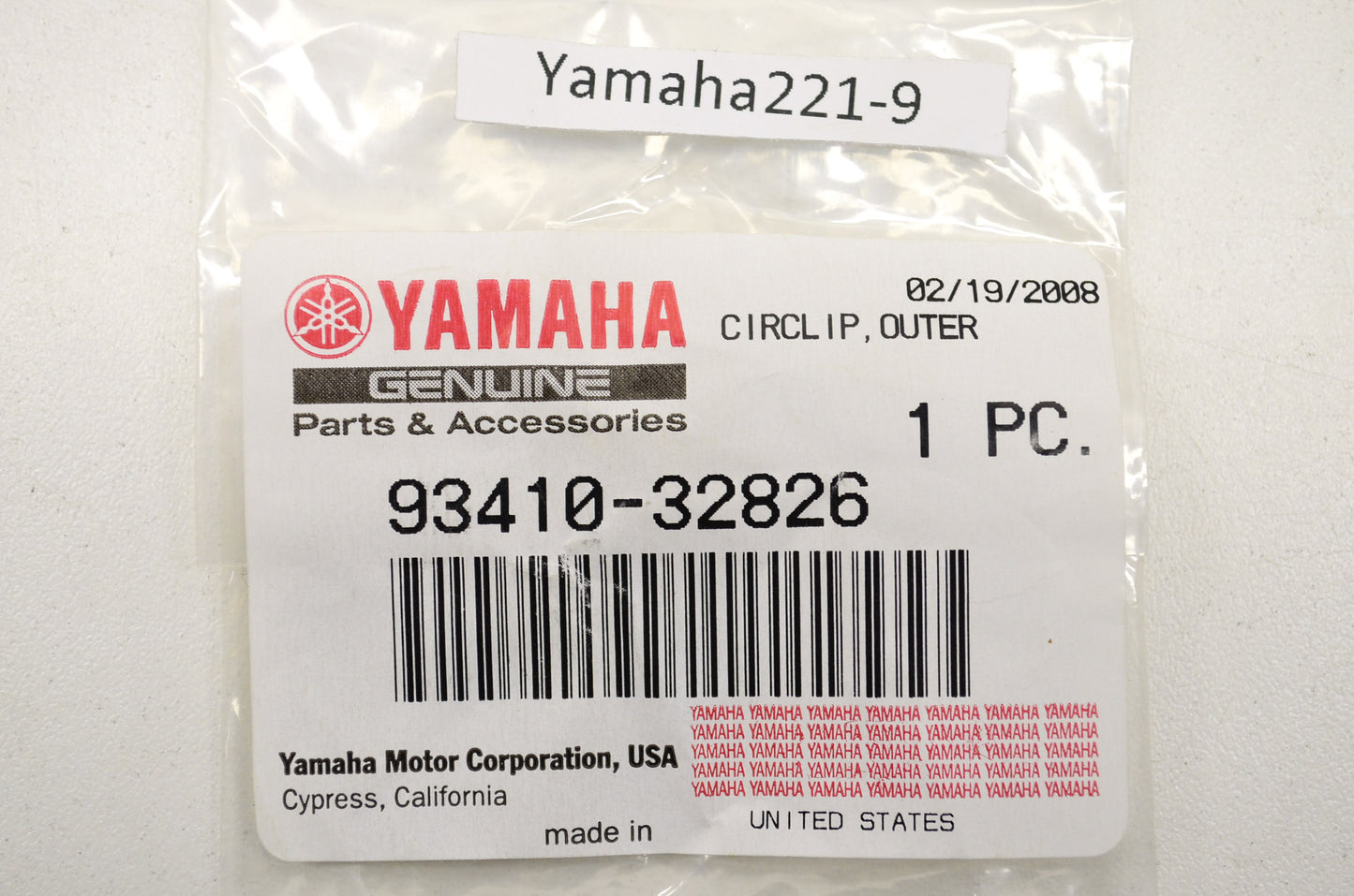 OEM Yamaha 93410-32826-00 Circlip Type S NOS