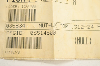 Gravely 035834, 06514500 Lock Top Nut .312-24 Qty 4 NOS