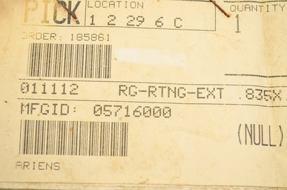 Gravely 011112, 05716000 Retaining Ring .835x.056 NOS