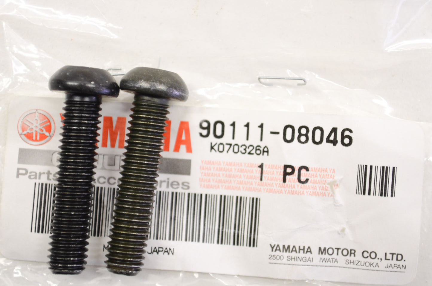 OEM Yamaha 90111-08046-00 Hex Socket Button Bolt Qty 2 NOS