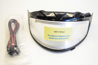 New Zeus Electric Double Lens Clear Face Shield NOS
