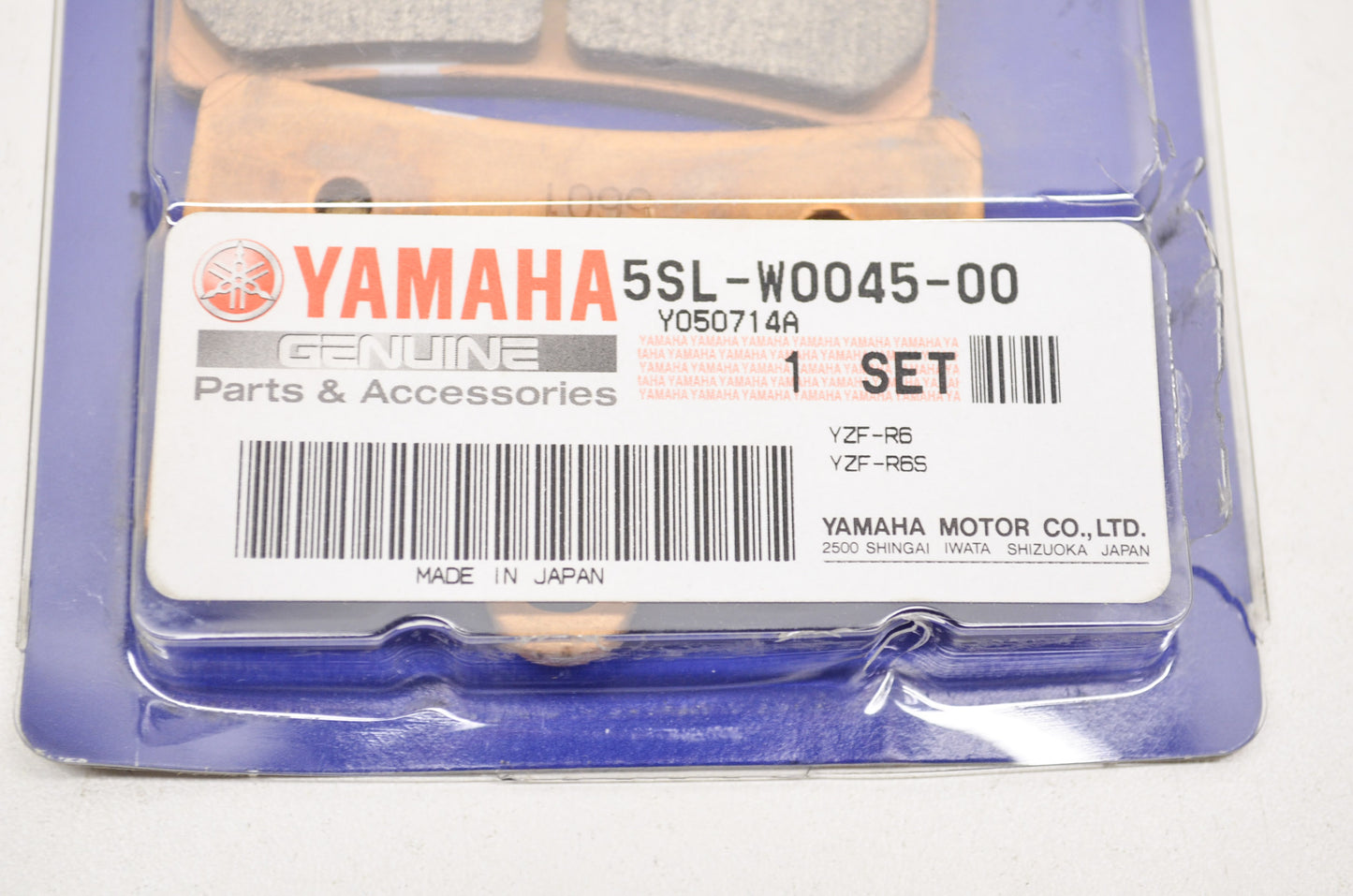 OEM Yamaha 5SL-W0045-00-00 Brake Pad Kit NOS