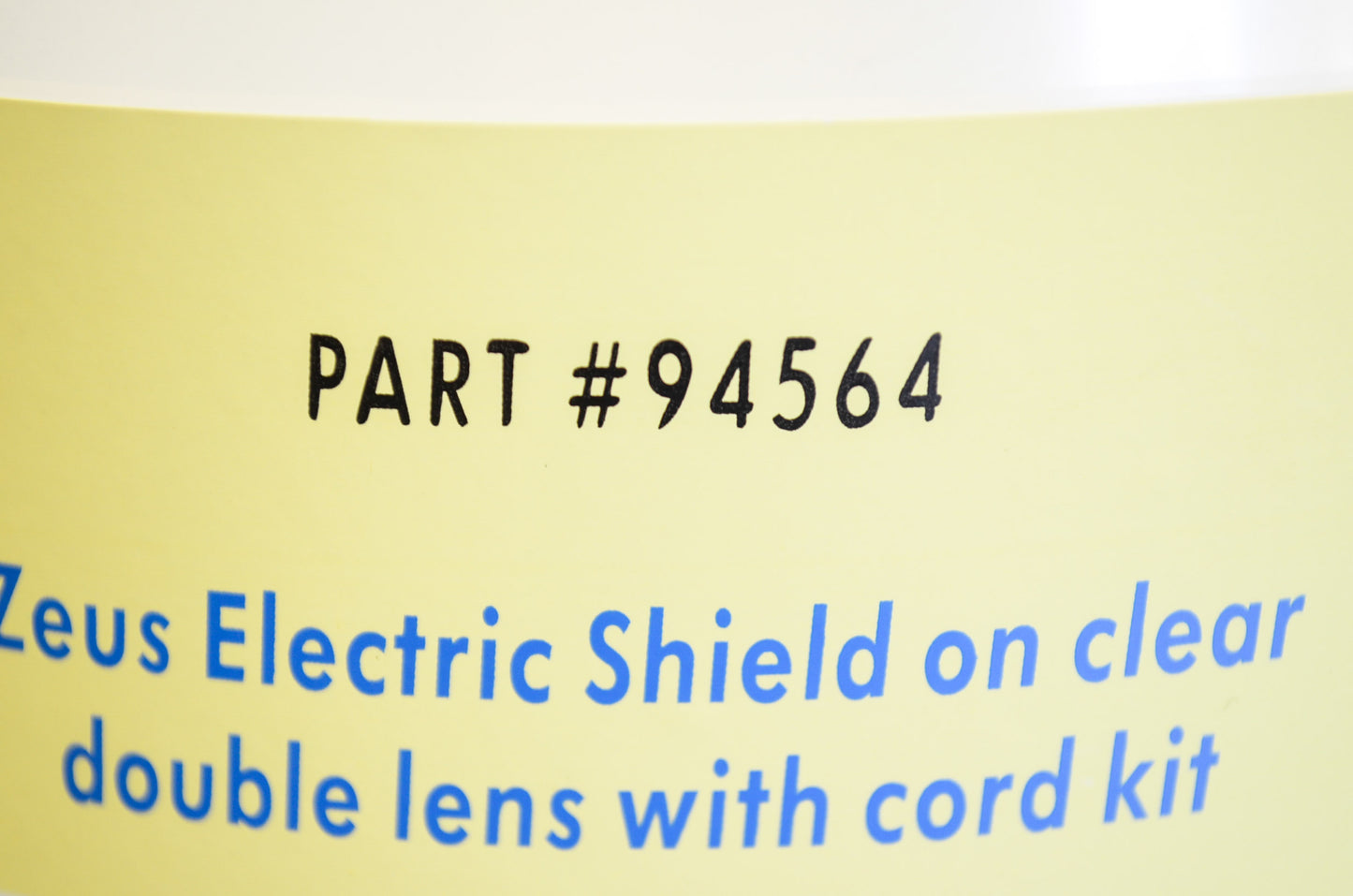 New Zeus Electric Double Lens Clear Face Shield NOS