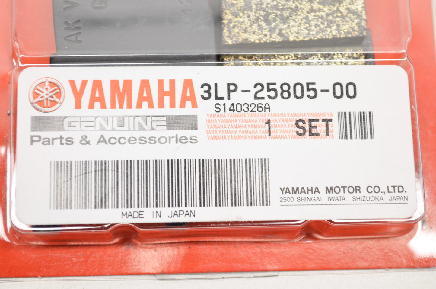 OEM Yamaha 3LP-25805-00-00 Brake Pad Kit NOS