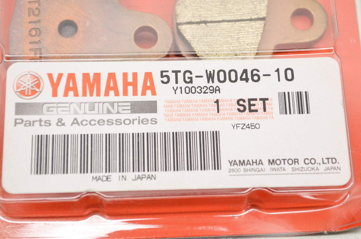 OEM Yamaha 5TG-W0046-10-00 Brake Pad Kit 2 NOS