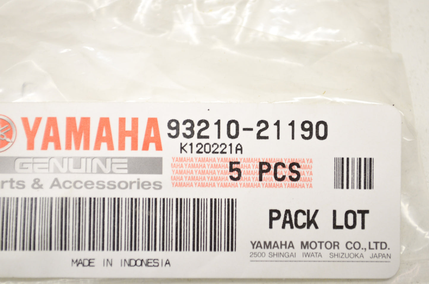OEM Yamaha 93210-21190-00 O-Ring Qty 3 NOS