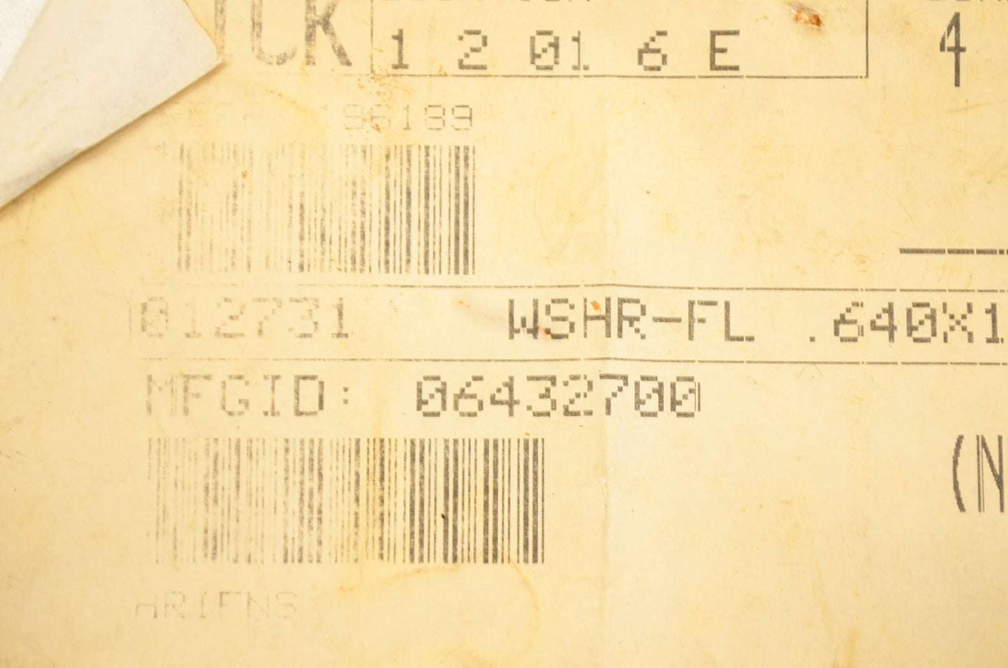 Gravely 012731, 06432700 Flat Washer .640x1.25x.031 Qty 2 NOS
