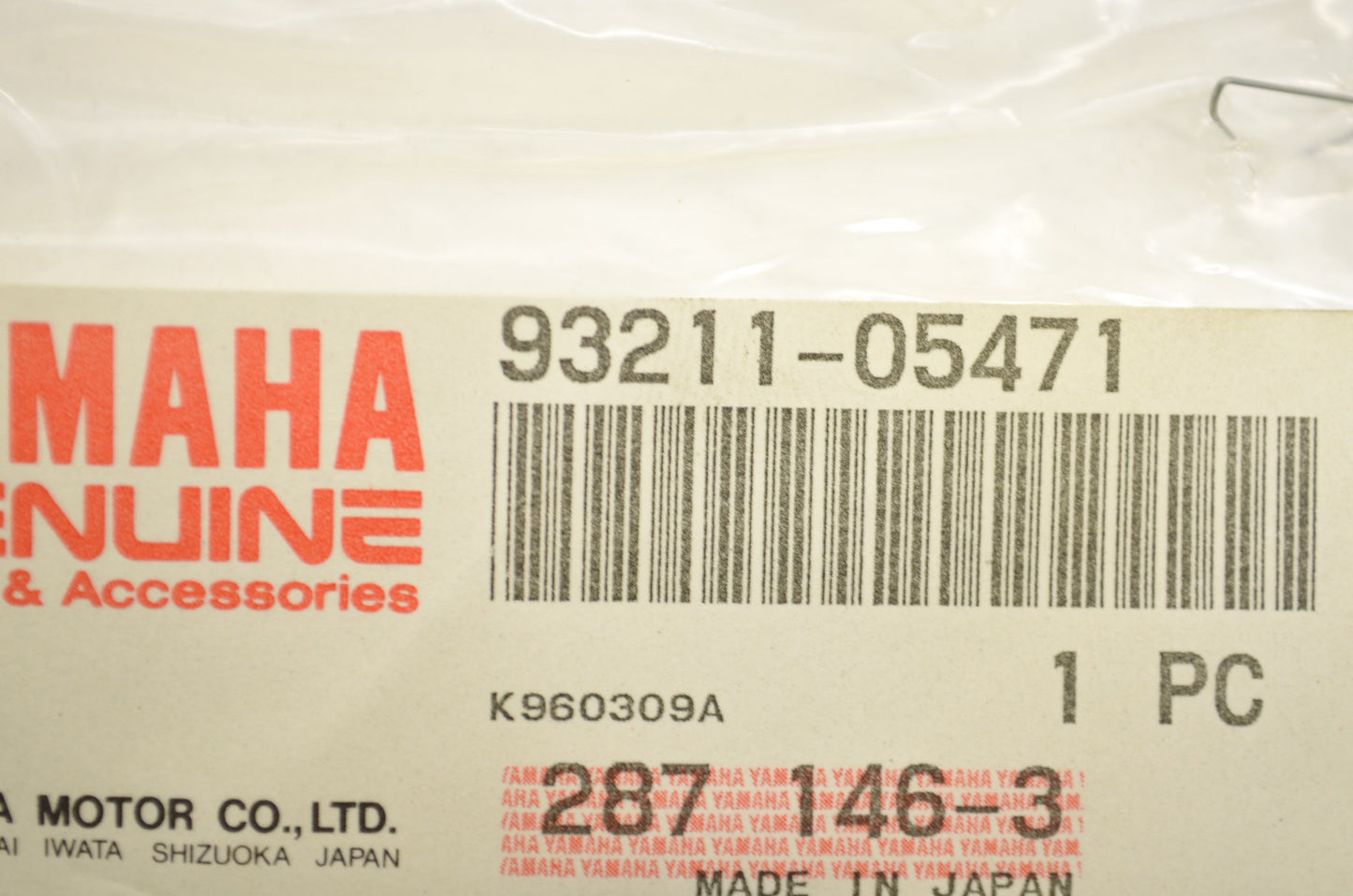 New OEM Yamaha 93211-05471-00 O-Ring NOS