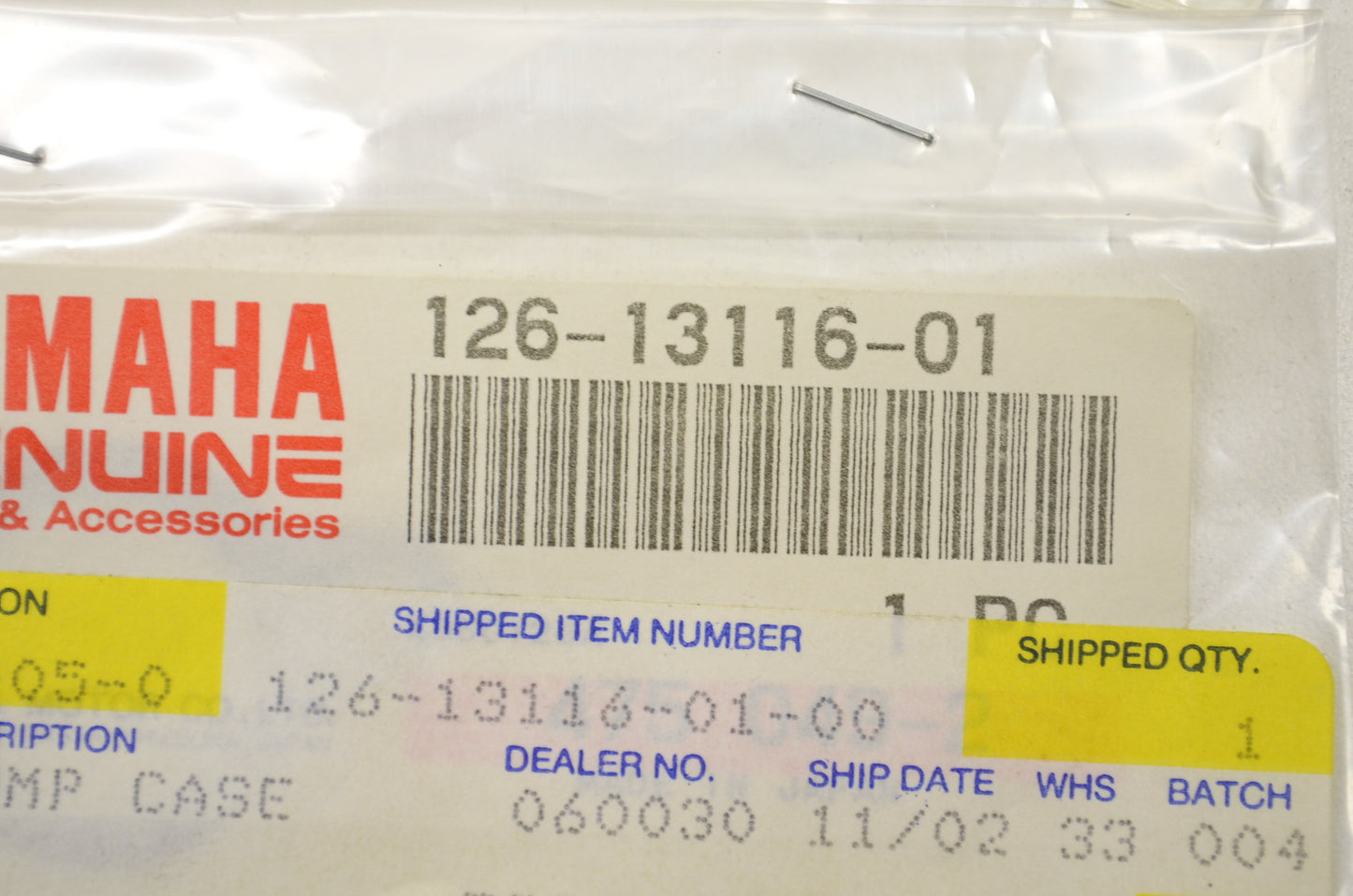 OEM Yamaha 126-13116-01-00 Pump Case Gasket Qty 2 NOS