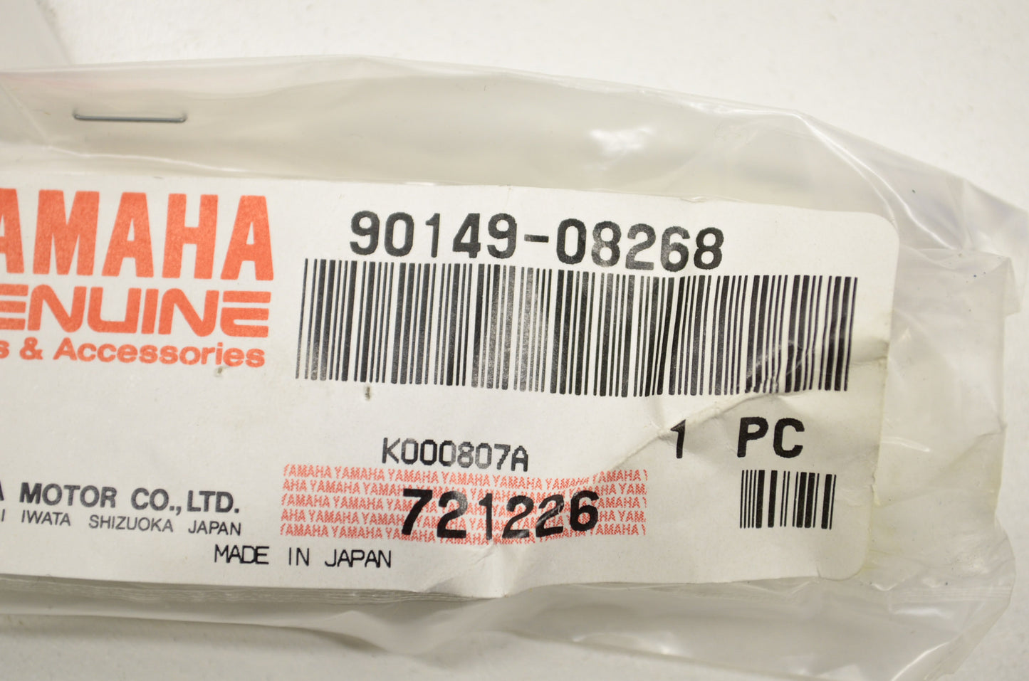 OEM Yamaha 90149-08268-00 Bolt Qty 3 NOS