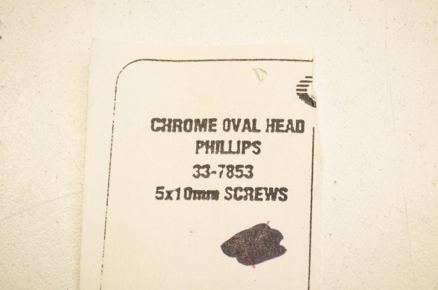 K&L 33-7853 Chrome Oval Head Phillips Screw 5x10mm NOS