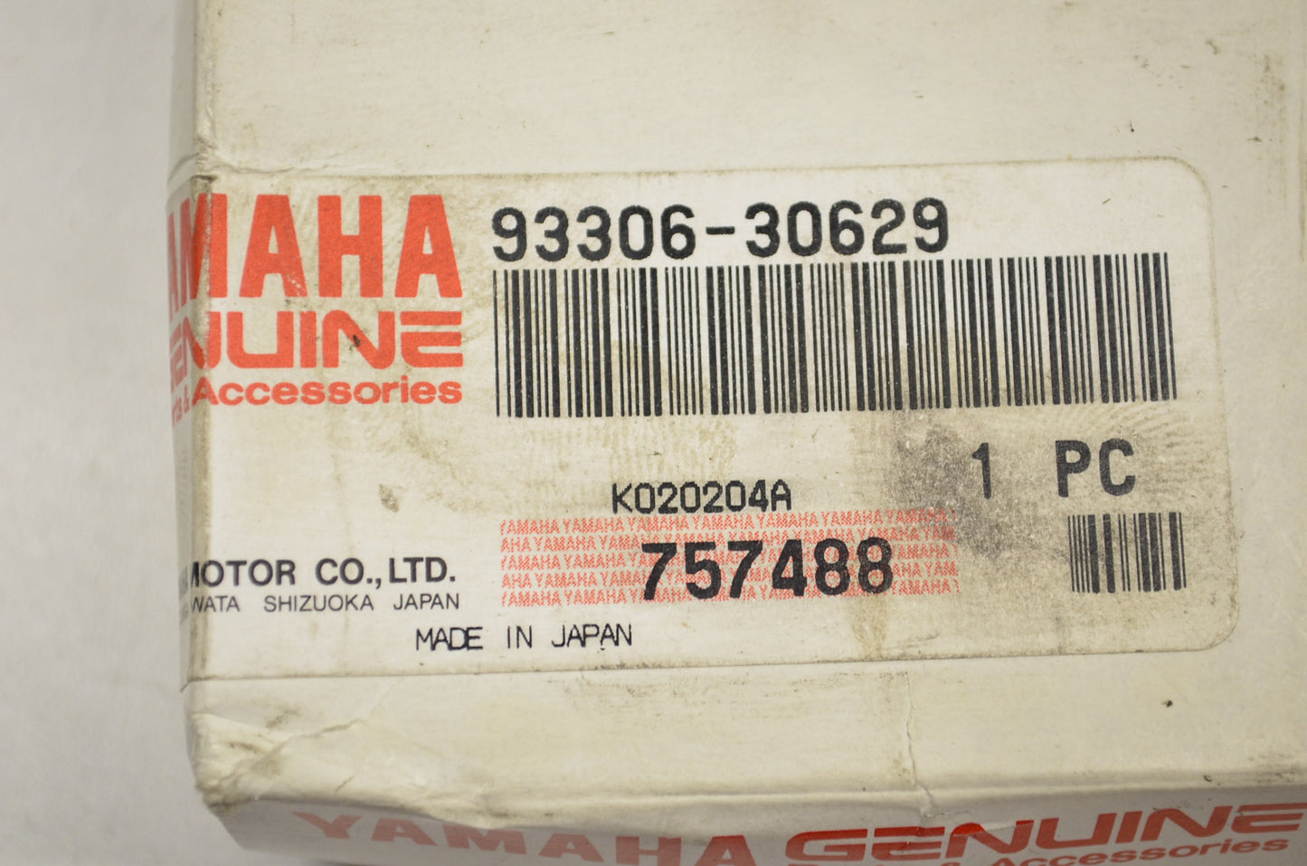 OEM Yamaha 93306-30629-00 Bearing (4GB) NOS