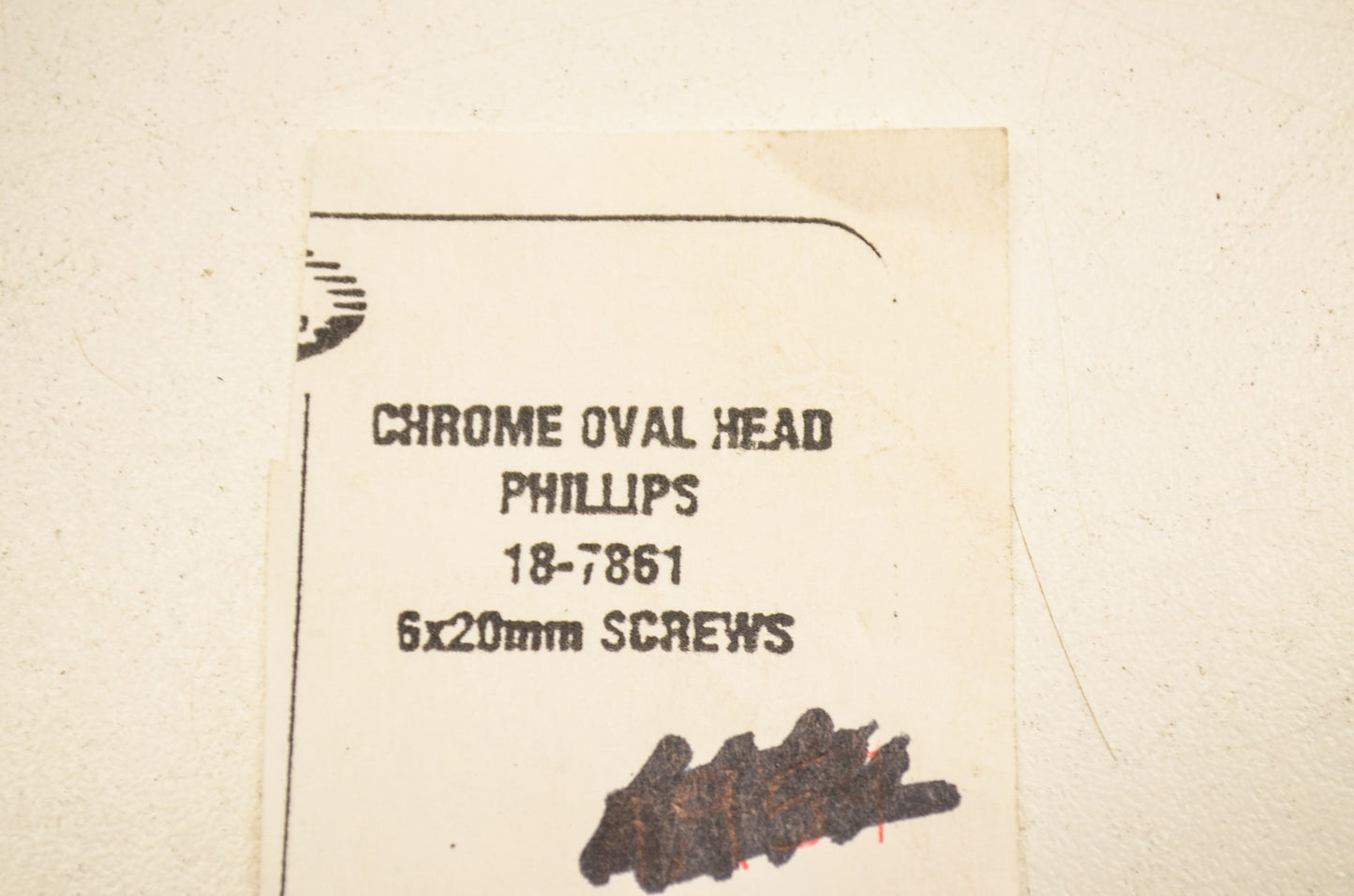 K&L 18-7861 Chrome Oval Head Phillips Screw 6x20mm NOS