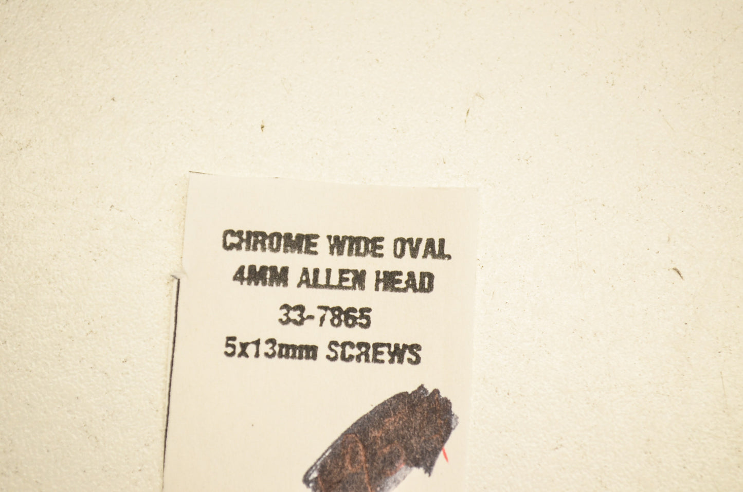 K&L 33-7865 Chrome Wide Oval 4mm Allen Head Screw 5x13mm NOS