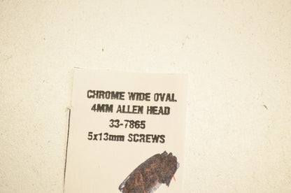 K&L 33-7865 Chrome Wide Oval 4mm Allen Head Screw 5x13mm NOS