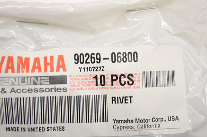 OEM Yamaha 90269-06800-00 Rivet Qty 5 NOS