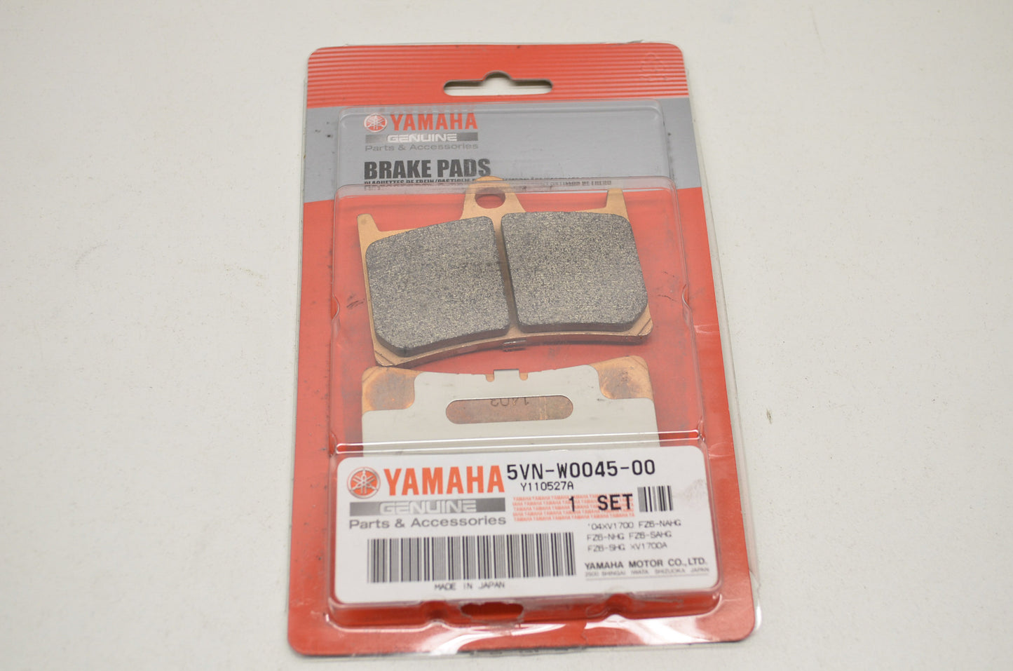OEM Yamaha 5VN-W0045-00-00 Brake Pad Kit NOS