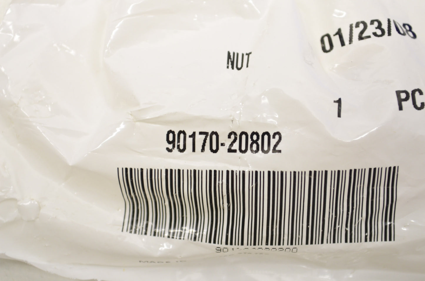 OEM Yamaha 90170-20802-00 Nut NOS