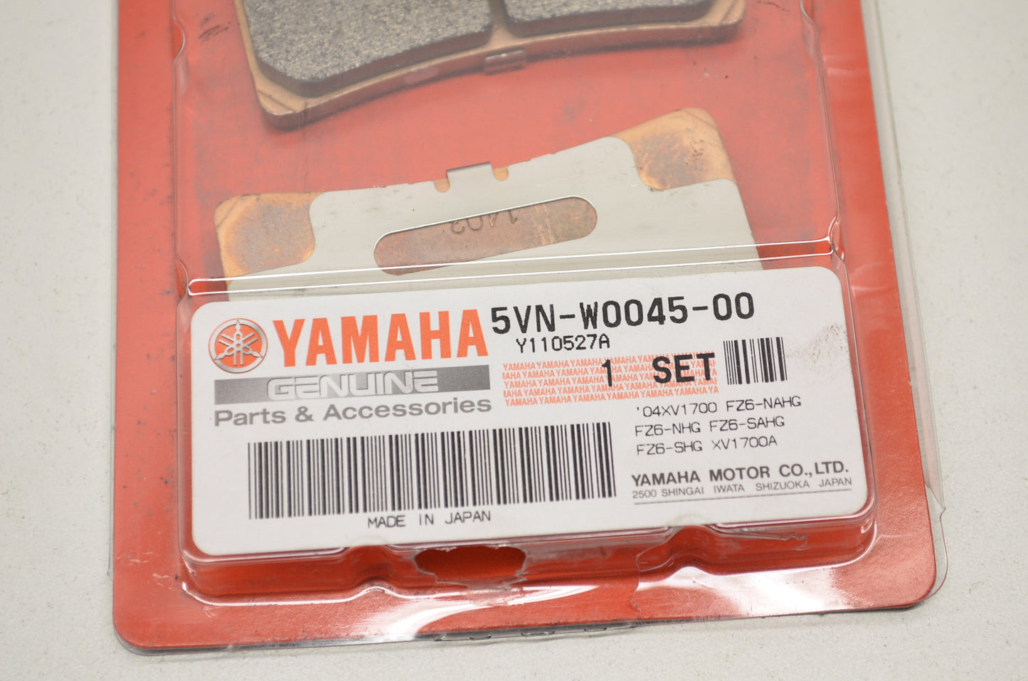 OEM Yamaha 5VN-W0045-00-00 Brake Pad Kit NOS