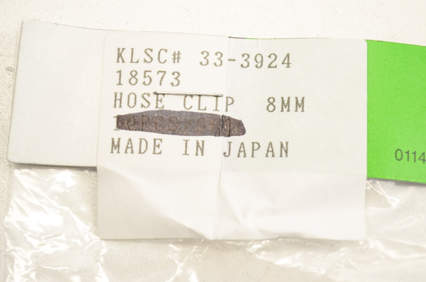 K&L 33-3924, 18573 Hose Clip 8mm NOS