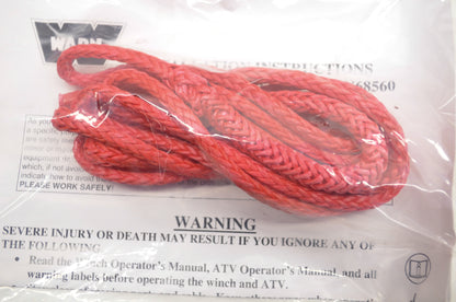 Red Synthetic Winch Rope 8 Inches NOS