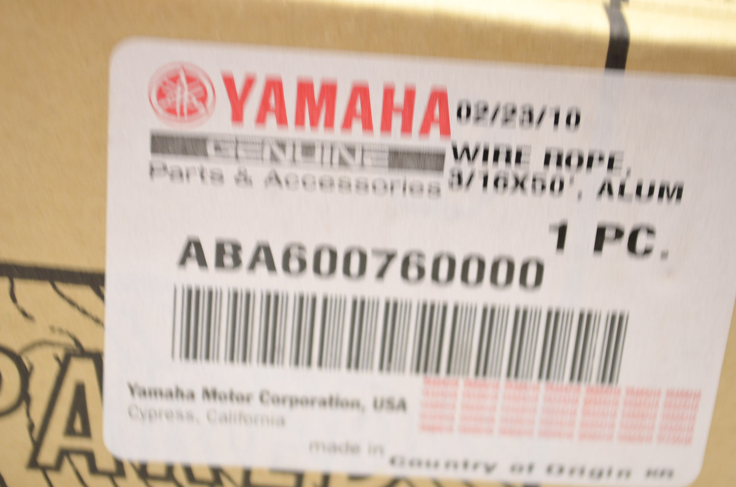 Winch Cable NOS