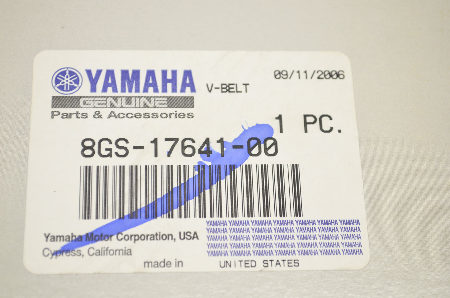 OEM Yamaha 8GS-17641-00-00 V-Belt NOS