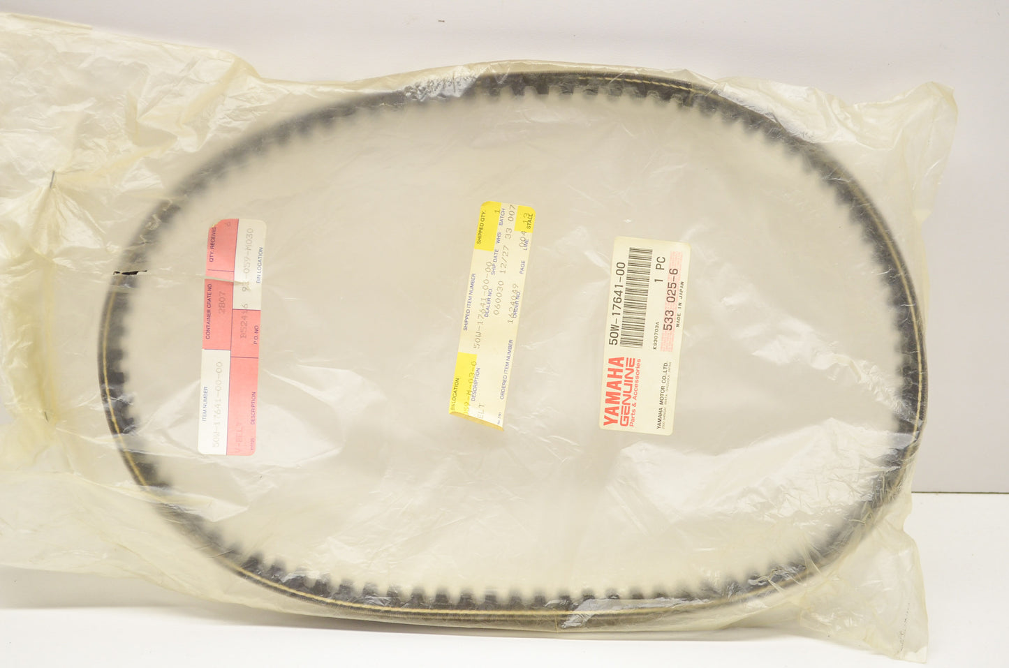 OEM Yamaha 50W-17641-00-00 V-Belt NOS
