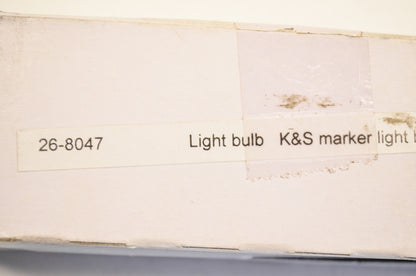 New K&S Marker Light Bulb 12V 23/8W QTY 2 NOS
