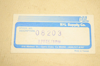 K&L 8203 Light Bulb 12v 45/40w NOS