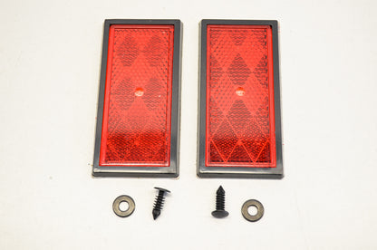 New Sate-Lite Red Reflector with Hardware QTY 2 NOS
