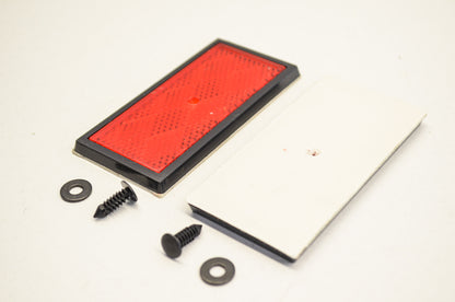 New Sate-Lite Red Reflector with Hardware QTY 2 NOS