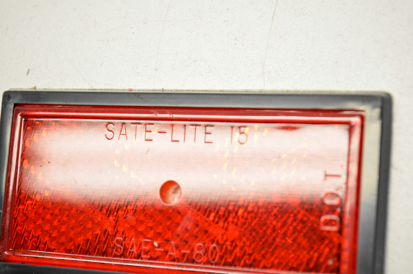 New Sate-Lite Red Reflector with Hardware QTY 2 NOS