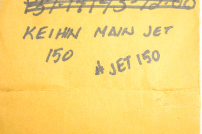 New Keihin Main Jet 150 QTY 2 NOS