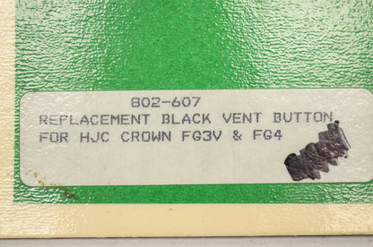 Black Helmet Vent Button HJC Crown FG3V FG4 NOS