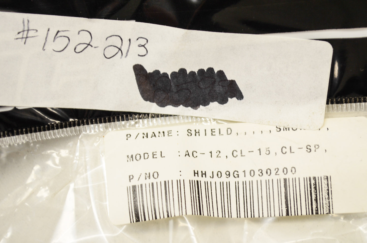 HJ-09 Anti Scratch Face Shield Smoke AC-12 CL-15 CL-SP NOS