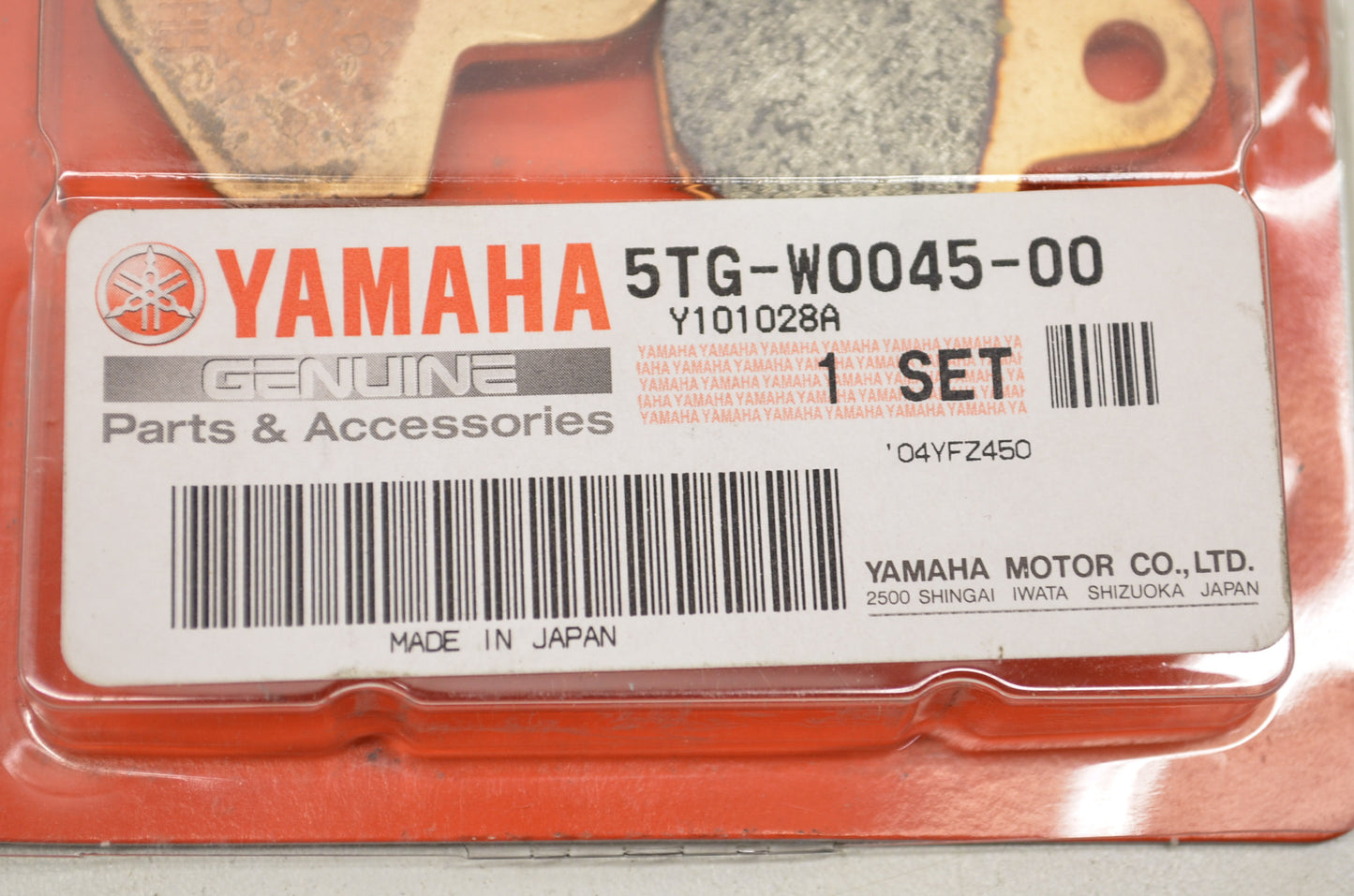 OEM Yamaha 5TG-W0045-00-00 Left Brake Pad NOS