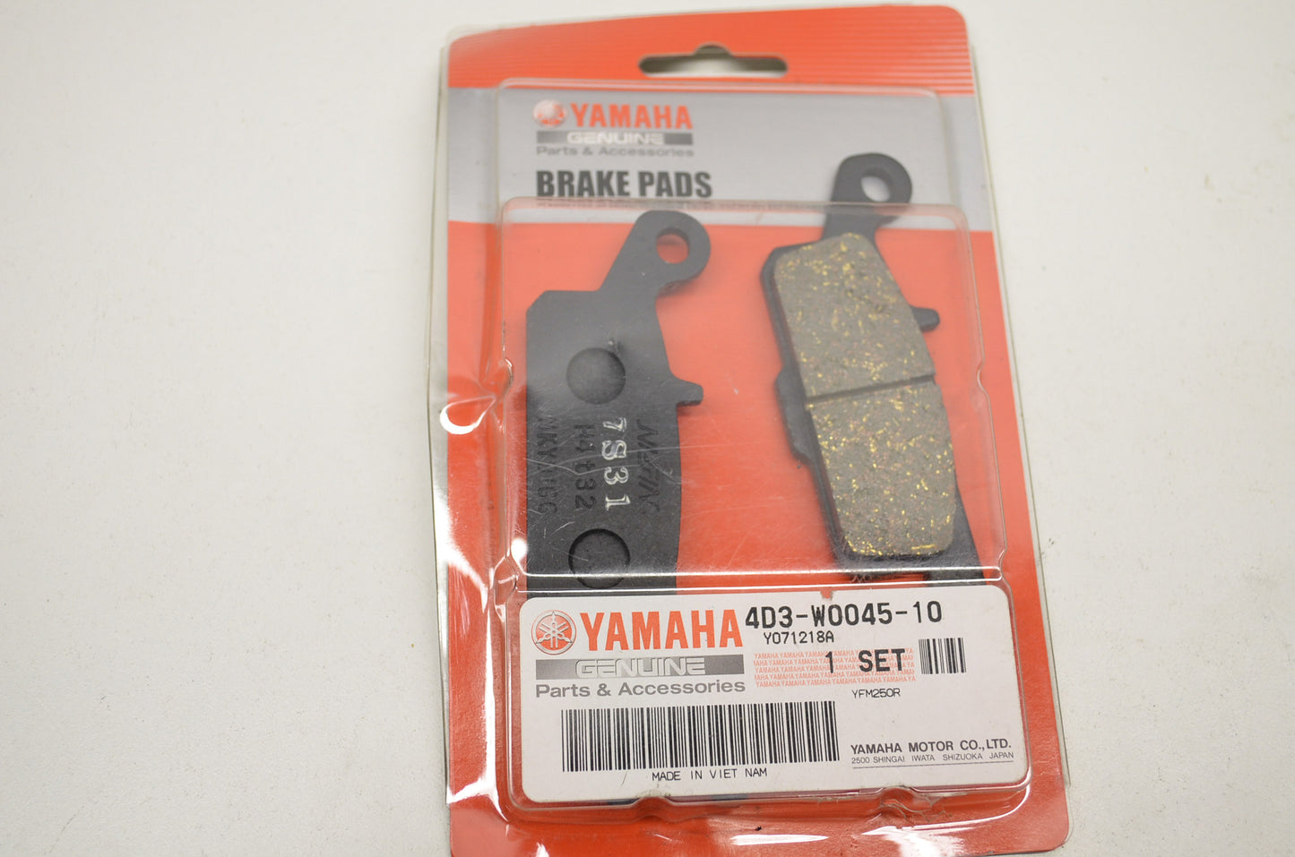 New OEM Yamaha 4D3-W0045-10-00 Brake Pad Kit NOS