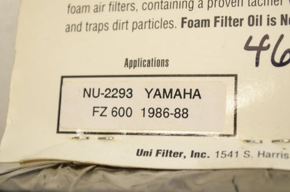 Foam Air Filter Yamaha FZ600 NOS