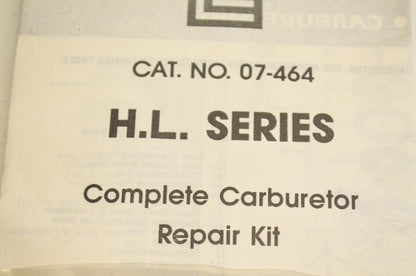 New LLP HL Series Carburetor Rebuild Kit NOS